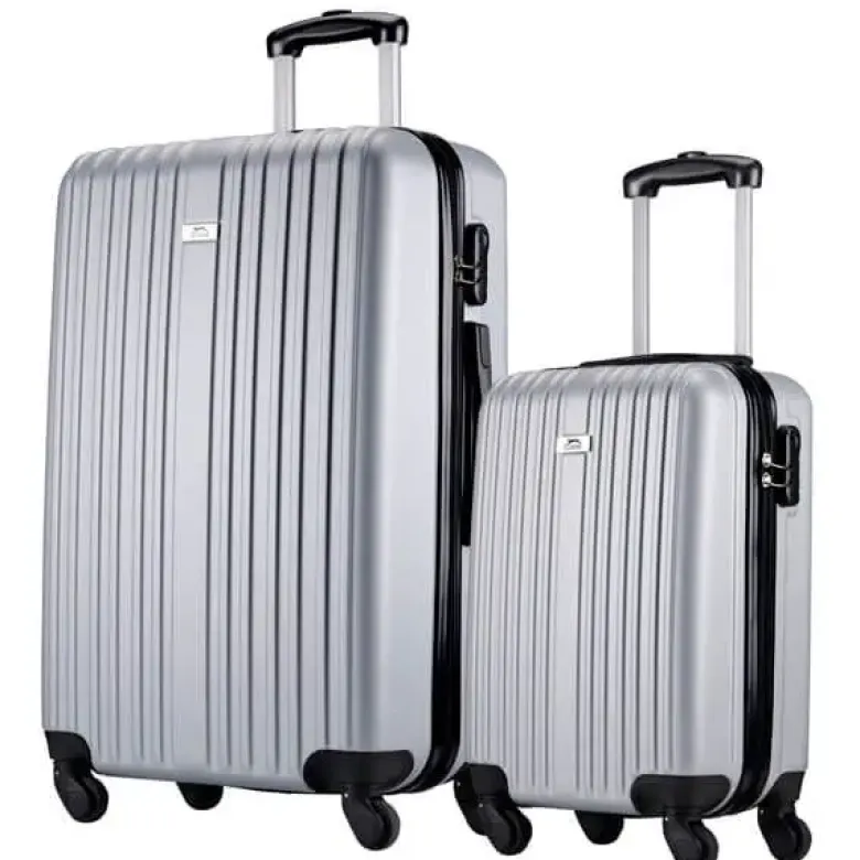 Slazenger kuffertsæt med 4 hjul 18+26 tommer silver