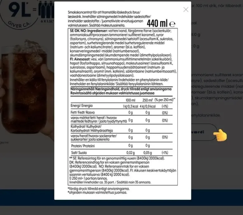 Sodastream Mirinda Zero smag