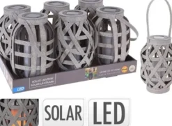 Solcelle lanterne grå
