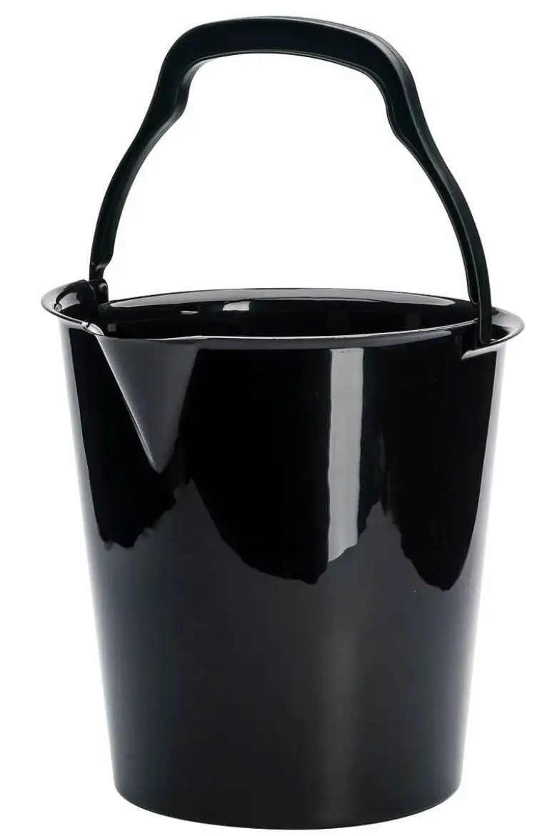 Spand med tud 10L Sort