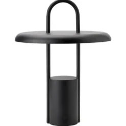 Stelton Pier portable LED bordlampe H 33.5 cm sort