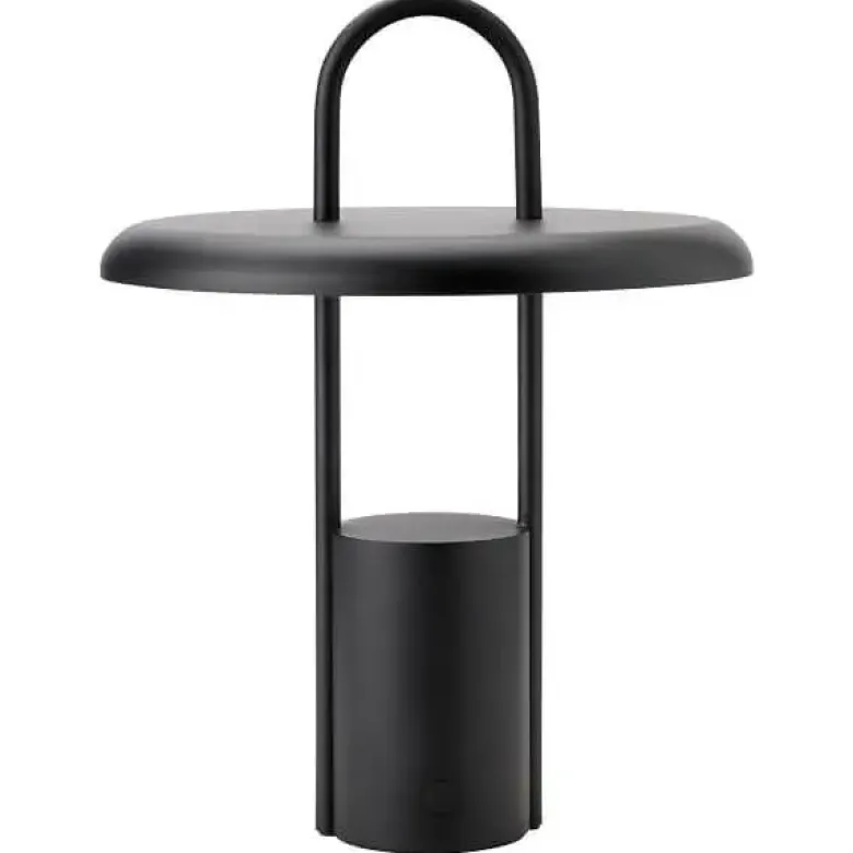 Stelton Pier portable LED bordlampe H 33.5 cm sort