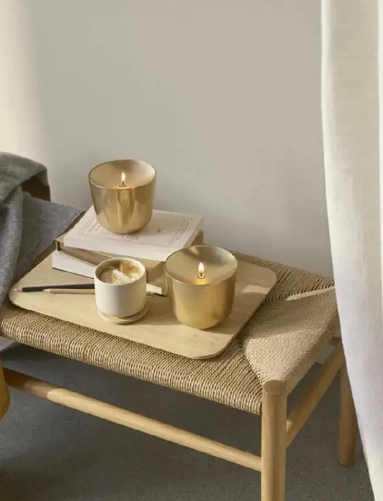 Stelton Solis Olielampe brass