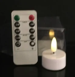 4 stk Conzept LED fyrfadslys 3D flamme