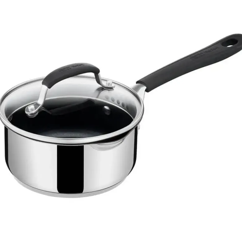 Tefal Jamie Oliver Quick & Easy SS kasserolle med glaslåg og indbygget sigte Ø16 cm / 1,4 liter