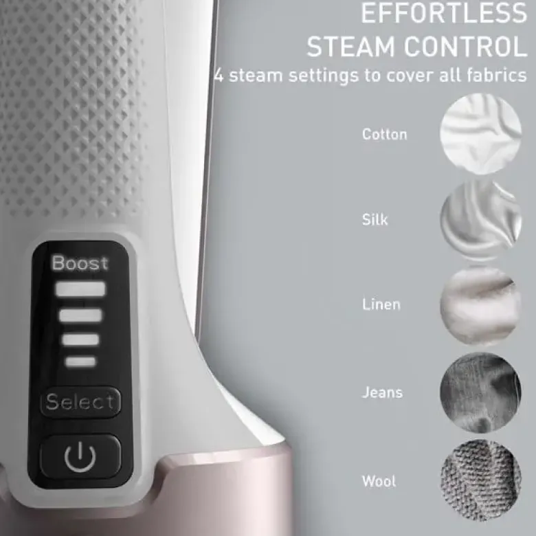 Tefal tøjdamper Pure Force 2-i-1 White & Pink
