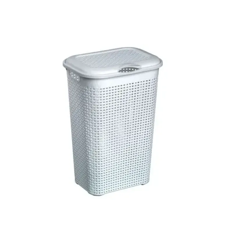 Tøjkurv Rattan hvid