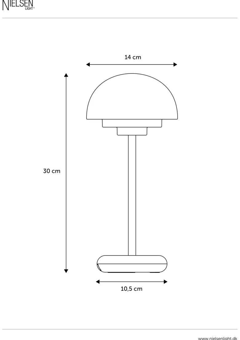 Toscana Genopladelig bordlampe gul