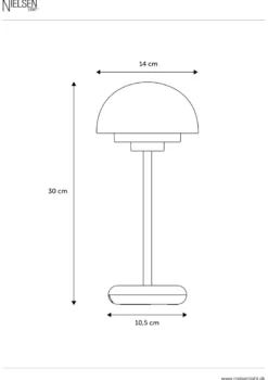 Toscana Genopladelig bordlampe grøn