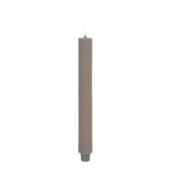 Uyuni Kunstig stearinlys Rillede kronelys sandstone H25,5 cm