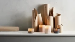 Uyuni LED lys i glas Sandstone H6 cm
