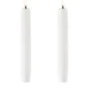 UYUNI LED 2-pak Kronelys m. 3D flamme 15,5 cm (Nordic White)