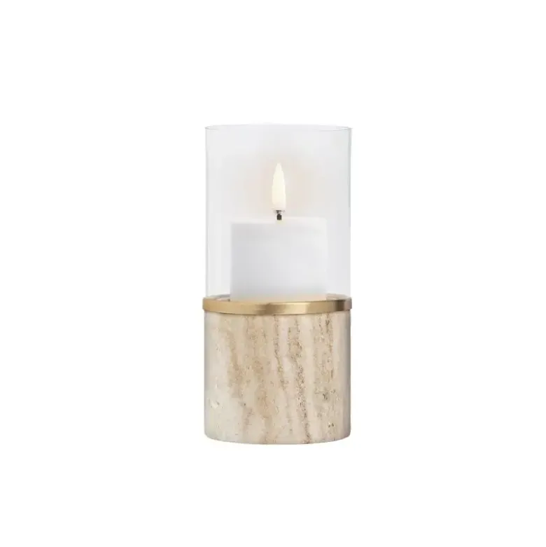 Uyuni Marble lanterne Beige 8x17,1 cm